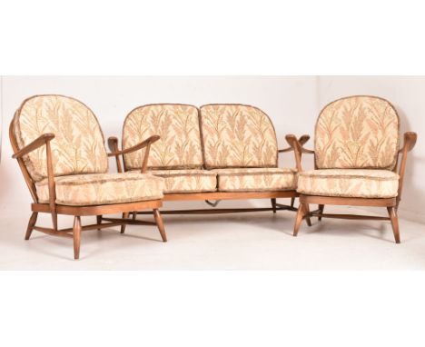 Lucien Ercolani for Ercol - Windsor Range - a vintage mid 20th century circa 1960s golden beech &amp; elm living room suite. 