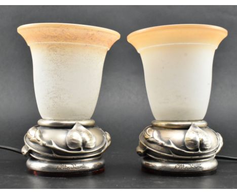 Ottaviani, Italy - a vintage mid 20th century circa 1960s / 70s frosted glass and stamped 800 silver designed desk table lamp