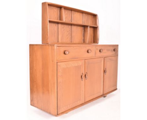 Lucian Ercolani for Ercol - Windsor Range - A retro 20th century circa 1960s beech and elm sideboard credenza / dresser in a 