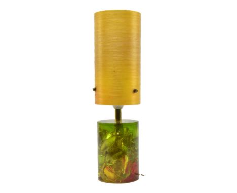 Pierre Giraudon - Prova Lighting - Shatterline - a retro 1960s table lamp / desk lamp light. The lamp base constructed from f