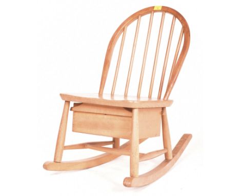 Lucien Ercolani for Ercol Furniture - Model 325 - A retro mid 20th century circa 1960s beech and elm Windsor child's rocking 
