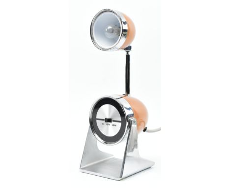 A vintage mid century Japanese style 1970s telescopic reading desk lamp light by Hamilton Industries Chicago. The lamp featur