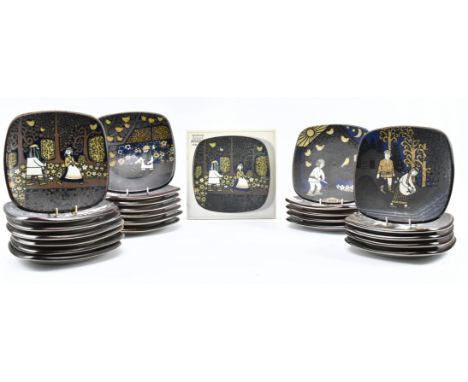 Raija Uosikkinen for Arabia Finland - a collection of twenty-four 20th century ceramic cabinet annual plates. Dates range fro