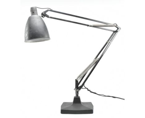 George Carwardine for Herbert Terry - 1208 Model - a vintage pre war 1930s industrial black anglepoise desk lamp. The anglepo