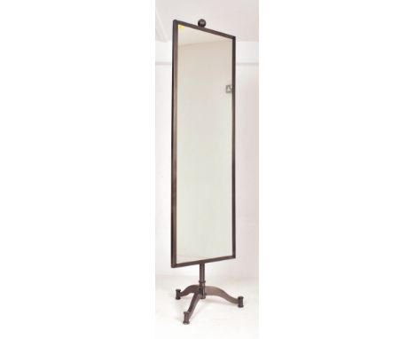 A large contemporary High End Design painted metal revolving bedroom mirror. The mirror having a rectangular frame with centr