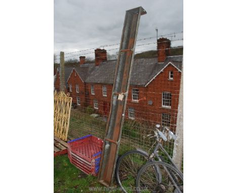 A galvanised feed trough a/f. 9' long.