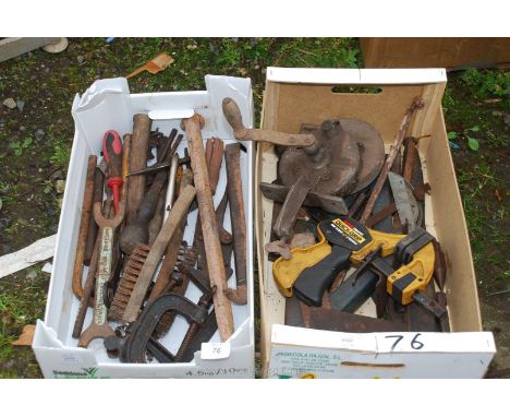 Two trays of tools.