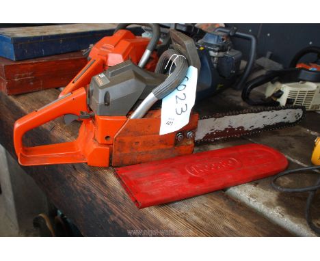A Husqvarna 36 chainsaw, good compression, faulty chain brake.
