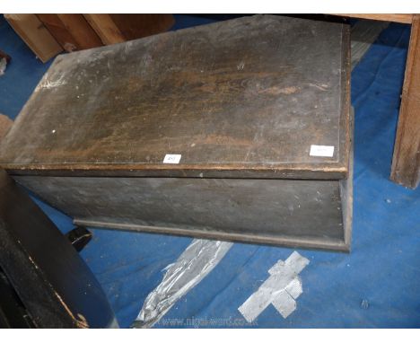 A wooden tool chest 38" W.