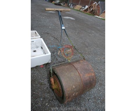 A Ransomes, Sims &amp; Jefferies cast iron garden roller.