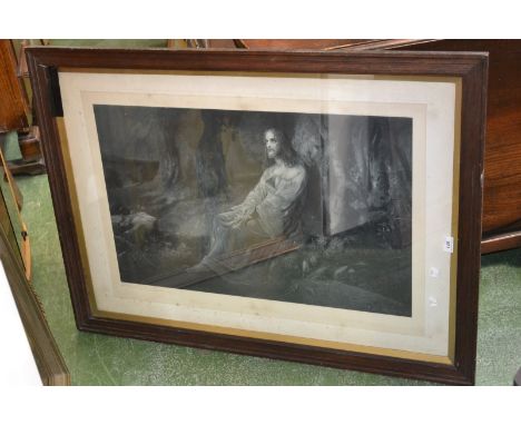 Thomas Mostyn (late 19th century) after, Gethsemane, monochrome lithograph, signed in pencil, AP, 48cm x 75cm, framed 