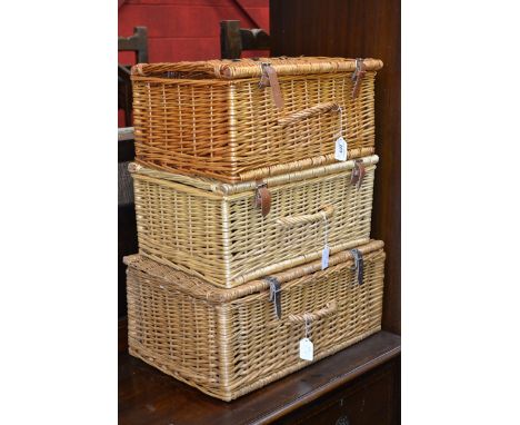 A Fortnum and Mason wicker hamper; others (3)