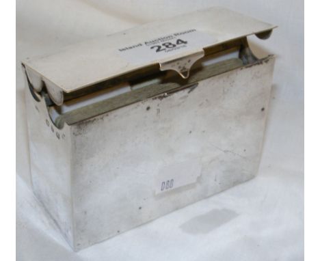 A silver playing card case with Birmingham hallmark 