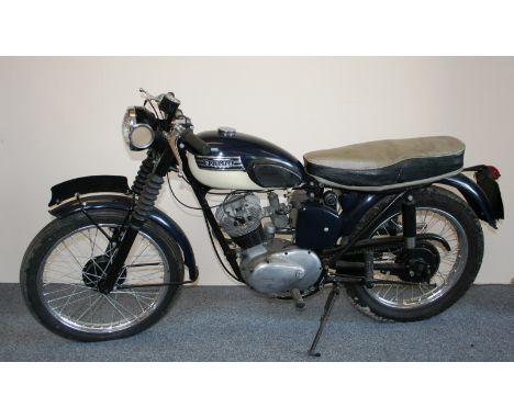 1961/62 Triumph Tiger Cub 200 cc, unregistered. Frame number T20 84234. Engine number T20 71038. The Tiger Cub was a 200 cc s