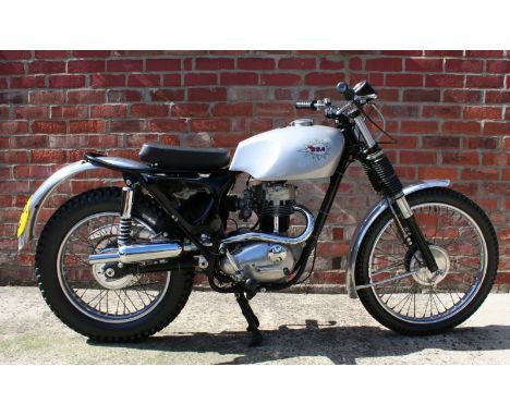 1961/65 BSA Scrambler 250 cc. Registration number Q 40 HNG. Frame number B403373. Engine number C15F1483. This Scrambler has 