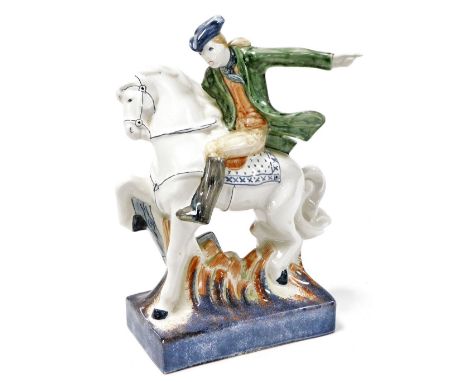 A Rye pottery figure of Paul Revere on horseback, from the American Heroes series, 29cm high. 