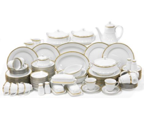 A Noritake porcelain Windsor pattern part tea, dinner and coffee service, comprising coffee pot, two oval dishes, two oval pl