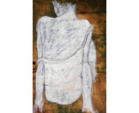 20thC School. Figural study, mixed media, unsigned, 78cm x 49cm.