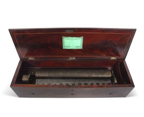 Nicole Freres music box of hinged rectangular form, the movement playing Six Airs, total length 67cmhttps://www.youtube.com/w