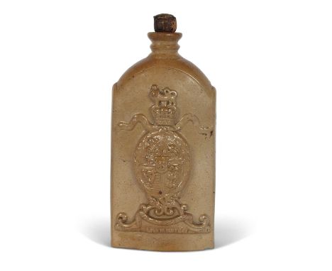 Stephen Green stoneware flask commemorating Queen Victoria Jubilee (a/f), 26cm high