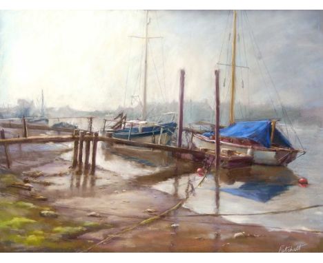 John Patchett (British, contemporary), "First Light, Southwold", pastel, signed and dated verso '99, mounted,18.5x24ins, fram