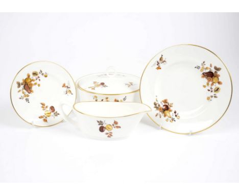 A Royal Worcester 'Autumn Gold' pattern part dinner service, comprising eight dinner plates, 27 cm diameter; six side plates,