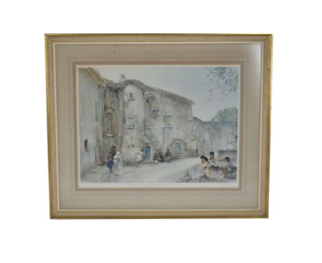 Sir William Russell Flint (1880-1969) lithograph, 'Three Groups, Viviers', signed in pencil to margin and blindstamped, 42 cm