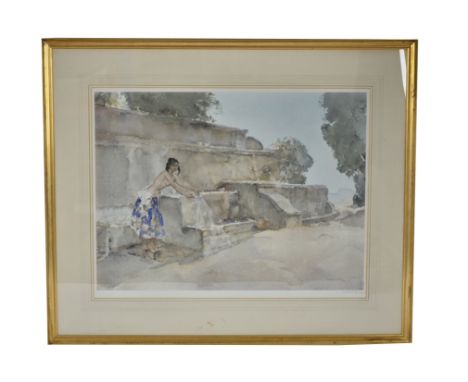 Sir William Russell Flint (1880-1969) lithograph, 'Isabella of Lucenay', signed in pencil to margin and blindstamped, 49 cm x