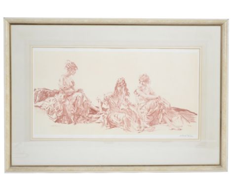 Sir William Russell Flint (1880-1969) lithograph, 'Teresa, Yolande and Anne-Marie', signed in pencil to margin and blindstamp