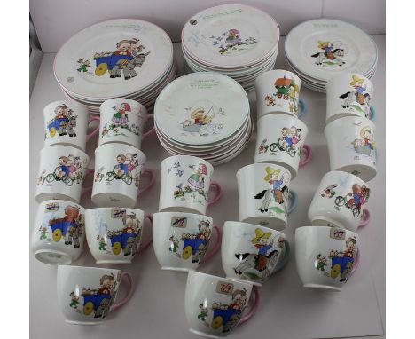**REOFFER ETWALL JAN £150/£200**Shelley bone China part tea service, comprising 18 cups, 10 saucers, 10 plates, 20.5&nbsp; cm