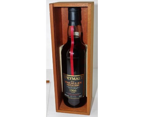 One bottle Macallan Distillery Speymalt Single Malt Scotch Whisky, 1966 Vintage, Selected, Produced, Matured and Bottled by G