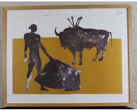 **REOFFER ETWALL JAN £100/£150**Dame Elizabeth Frink (1930-1993) Corrida Four (One of the Bullfighter Suite), coloured lithog