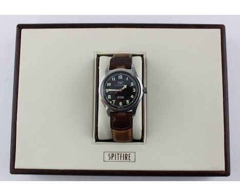 A limited edition genteman's IWC Schaffhausen Spitfire Mark XV automatic stainless steel wrist watch, Ref; 3253, c.2001, circ