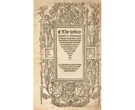 *** Please note, the description of this lot has changed ***Thucydides. The Hystory...of the warre, whiche was betwene the Pe