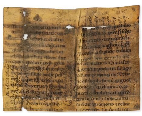 *** Please note, the description of this lot has changed ***Binding fragment.- Losinga (Herbert de, first Bishop of Norwich a