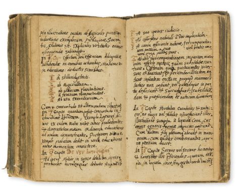 Greek anthology.- Synechia sive summa lectionum Plutarchicarum..., manuscript, 84pp., final contents f. holed / frayed with l