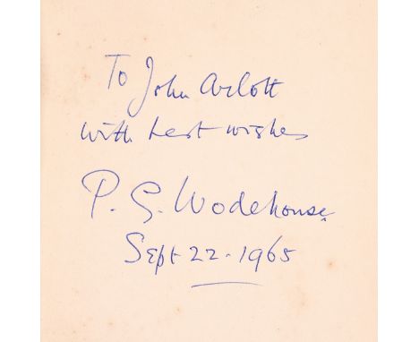 Wodehouse (P.G.) Blandings Castle and elsewhere, first edition, signed presentation inscription from the author to John Arlot