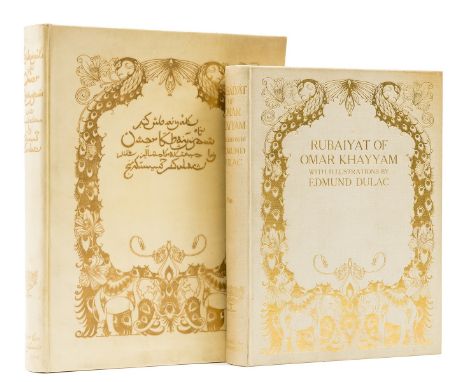 Dulac (Edmund).- Omar Khayyam. Rubáiyát, one of 750 copies signed by the artist, original decorative vellum, gilt, one tie de