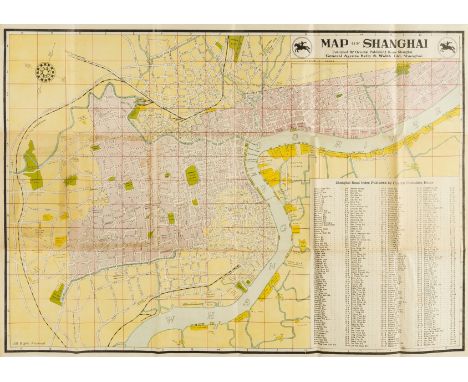 China.- Shanghai.- Kelly &amp; Walsh (Shanghai-based publishers, active 1876 to 20th century) Map of Shanghai, English-langua