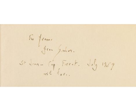 Greene (Graham) The Complaisant Lover, first edition, signed presentation inscription from the author "For Yvonne [Cloetta] f