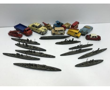 A collection of lead waterline battleships, to include HMS Royal Sovereign, HMS Repulse (x 2), HMS Hood and HMS London, toget