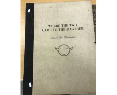 A folio of Navajo prints/plates “Where the two came to their father, a Navajo war ceremonial given by Geoff King, text and pa