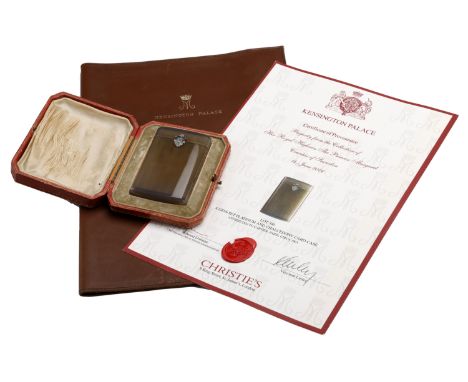 Formerly the Property of Her Royal Highness The Princess Margaret, Countess of Snowdon      A gem-set platinum and chalcedony