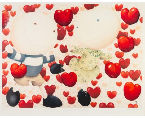 MACKENZIE THORPE (b.1956) ARTIST SIGNED LIMITED EDITION COLOUR PRINT ?Dancing in Love?, (5/295), no certificate 18? x 24? (45