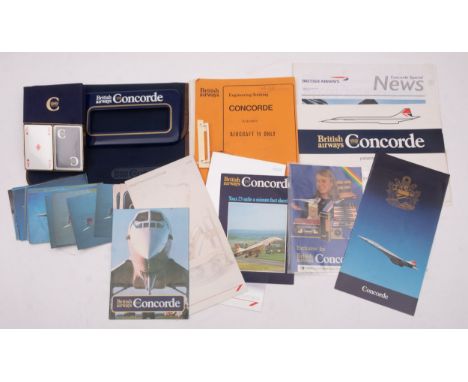 Of Concorde. A British Airways Concorde Cabin Speed Indicator display surround, in blue with white text, inscribed to reverse