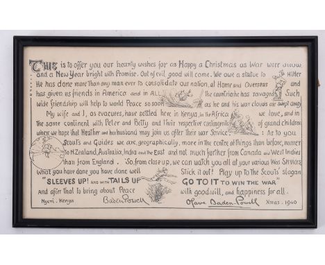 The remaining personal effects of Lady Marie-Elizabeth de Lotbinière-Harwood Steele (1859-1951): A Christmas Card from Lord B