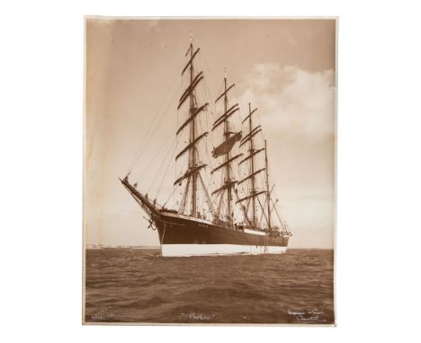 Percy. G. H. Fender cricket archive: Beken & Son, Cowes a portrait photograph of 'Pamir' at anchor, 28 x 23cm, signed and tit