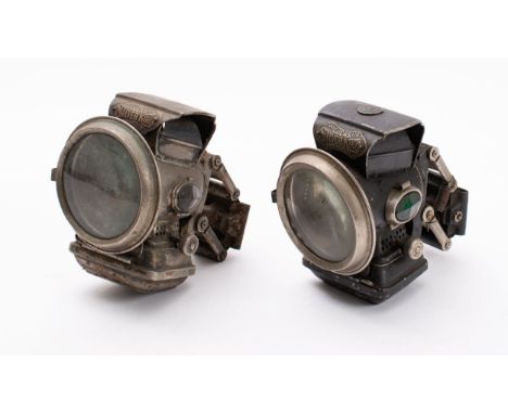 Two Lucas 'Silver King' oil fired bicycle lamps (2) 