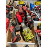Asst. Milwaukee & Ryobi Cordless Drills, Grinders, Etc.