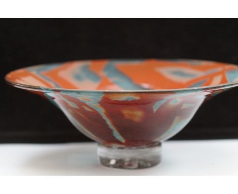 Art glass fruit bowl leona sly glass 